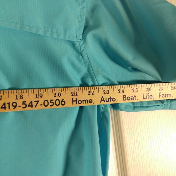 Silver Bait fishing shirt mens L Large blue vented short sleeve polyester button - Picture 5 of 8